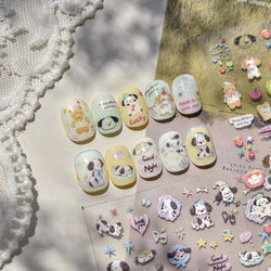 Fruits Apple Strawberry Animals Bear Dog Party Dream Flower Bone Rain Self Adhesive Nail Art Decoration Sticker Manicure Decals (Online Order Only)