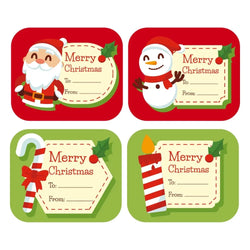 40-100Pcs Rectangle Merry Christmas Label Stickers for Card Gift Package Wrapping Festival Party Baking Small Business 4.8*5.8CM (ONLINE ORDER ONLY)