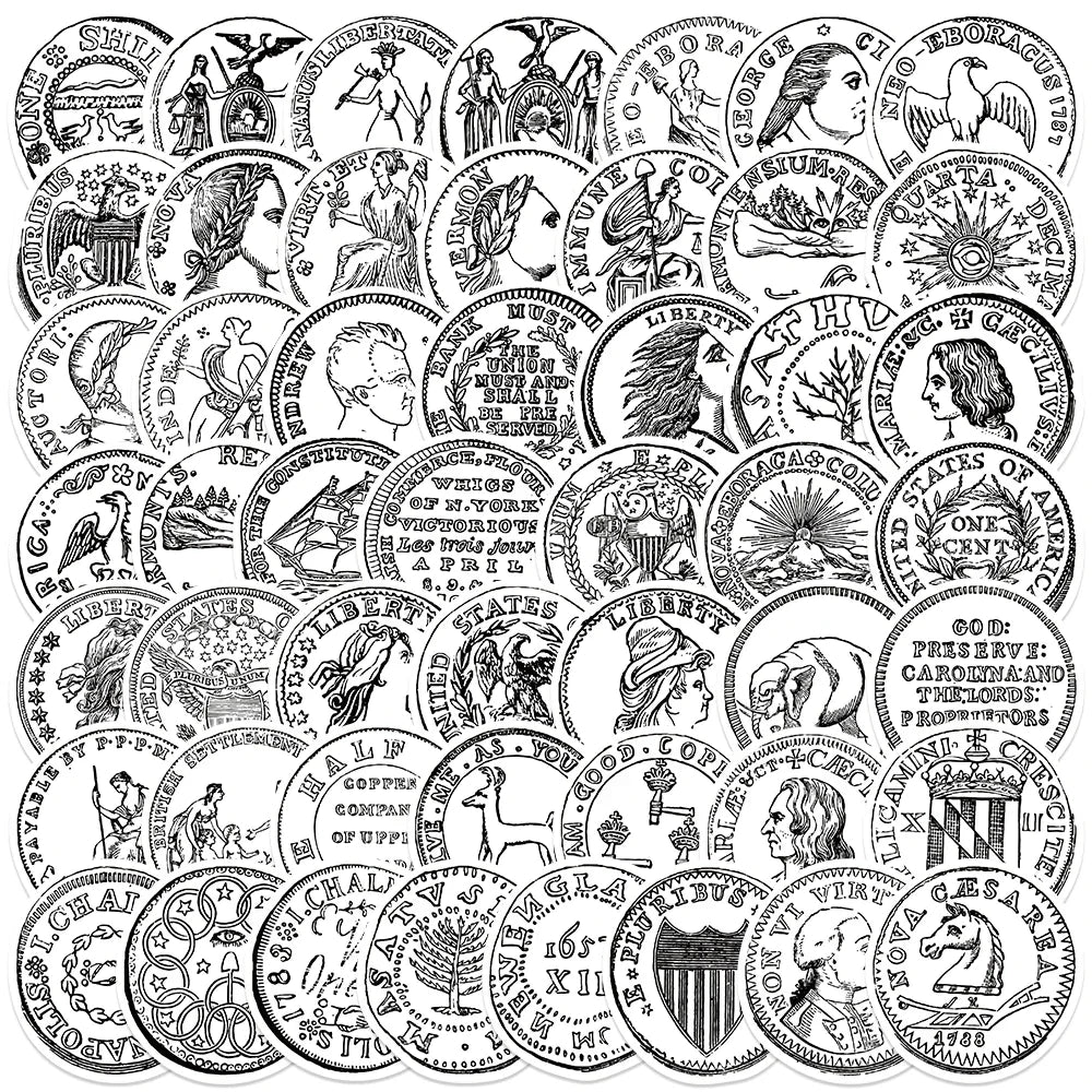 50 Pcs Funny Money Stickers Cartoon Dollar Decals Waterproof for Notebook Phone Suitcase Bike (Online Order Only)
