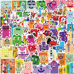 52Pcs Cartoon Stickers Numbers Building Block Notebook Laptop Scrapbooking Teacher Supplies Classroom Water Bottle Skates Toys (ONLINE ORDER ONLY)