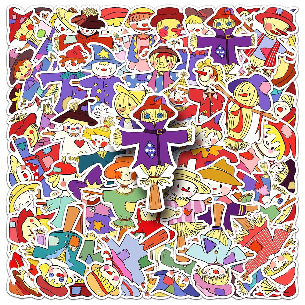 Scarecrow Graffiti Stickers 10/30/50pcs Waterproof for Laptop, Skateboard, Motorcycle, Phone, Kids Toys (ONLINE ORDER ONLY)
