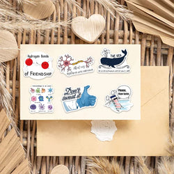 50pcs Biology Laboratory Research Stickers For Furniture Wall Desk Chair Toys Computer Motorcycle Science Chemistry Sticker (ONLINE ORDER ONLY)