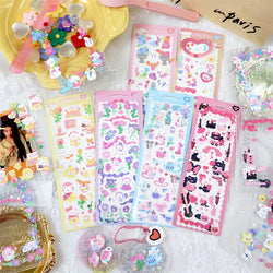 Cute Flower Animals Laser Sticker Korean INS Hand Account DIY Album Decoration Scrapbooking Stickers Kawaii Stationery (Online Order Only)