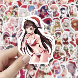 10/30/60PCS Christmas Cartoon Beauty Personality Graffiti Creative Sticker Toy Skateboard Guitar Computer Refrigerator Decals (Online Order Only)