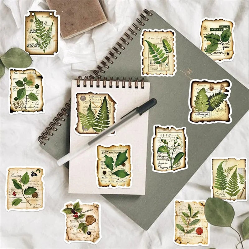 10/30/50PCS Green Plants PVC Sticker Aesthetic Decoration Scrapbooking Korean Stationery Hand Accounting Supplies for Kids (ONLINE ORDER ONLY)