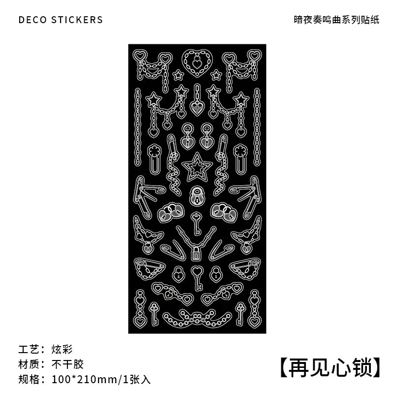 Korea Ins Sweet Love Chain Dialog Decorative Stickers Hand Account Idol Card DIY Material Sticker Personalized Kawaii Stationery (ONLINE ORDER ONLY)