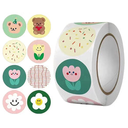100-500pcs Cute Cartoon Stickers 1inch Reward Sticker Round Rainbow Seal Labels for Handmade Gift Packing Decor Kids (Online Order Only)