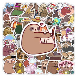 Cute Cartoon Sloth Animal Stickers DIY Kids Toys Gift Decorative Decal for Laptop Phone Luggage Waterproof (ONLINE ORDER ONLY)