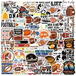 50PCS Cartoon Football Stickers Sports Graffiti Decals for DIY Skateboard Guitar Laptop Luggage Sticker Toys (Online Order Only)