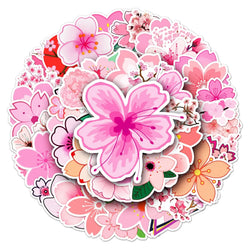 10/30/50PCS Pretty Cherry Blossoms Sakura Flowers Stickers DIY Water Bottle Laptop Refrigerator Luggage Graffiti Sticker Kid Toy (ONLINE ORDER ONLY)
