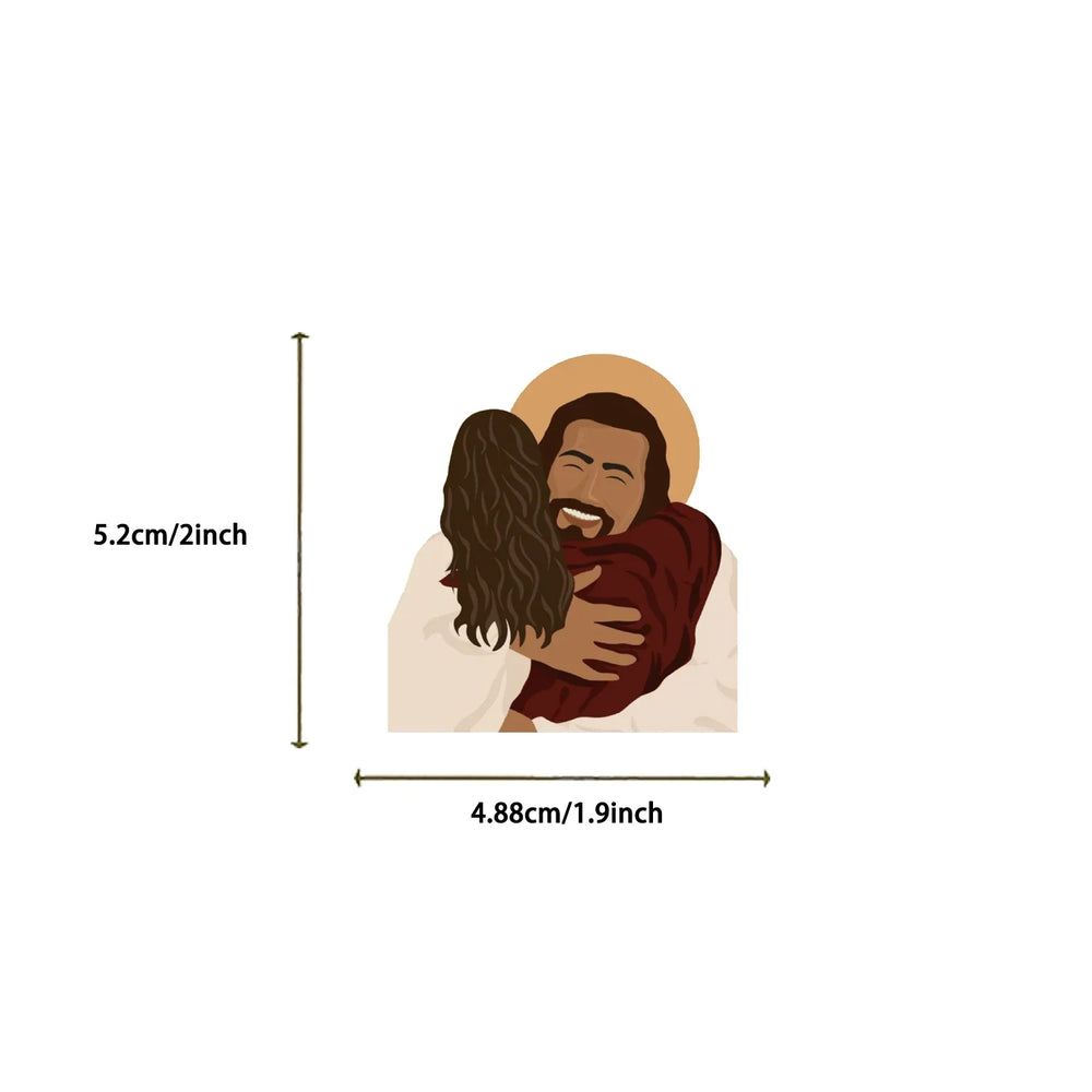 52Pcs Jesus Christian Religion Stickers For Phone Laptop Car Case Freezer Luggage Wall Waterpoof DIY Graffiti Belief Sticker (Online Order Only)