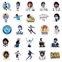 50Pcs Soccer Star Tribute Football Graffiti Stickers DIY Luggage Guitar Laptop Waterproof PVC Classic Toy Sticker Decals (ONLINE ORDER ONLY)