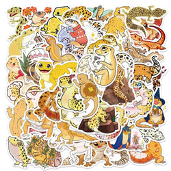 Cartoon Lizard Animal Stickers 10/30/50pcs Waterproof for Skateboard Helmet Phone Laptop Car (Online Order Only)