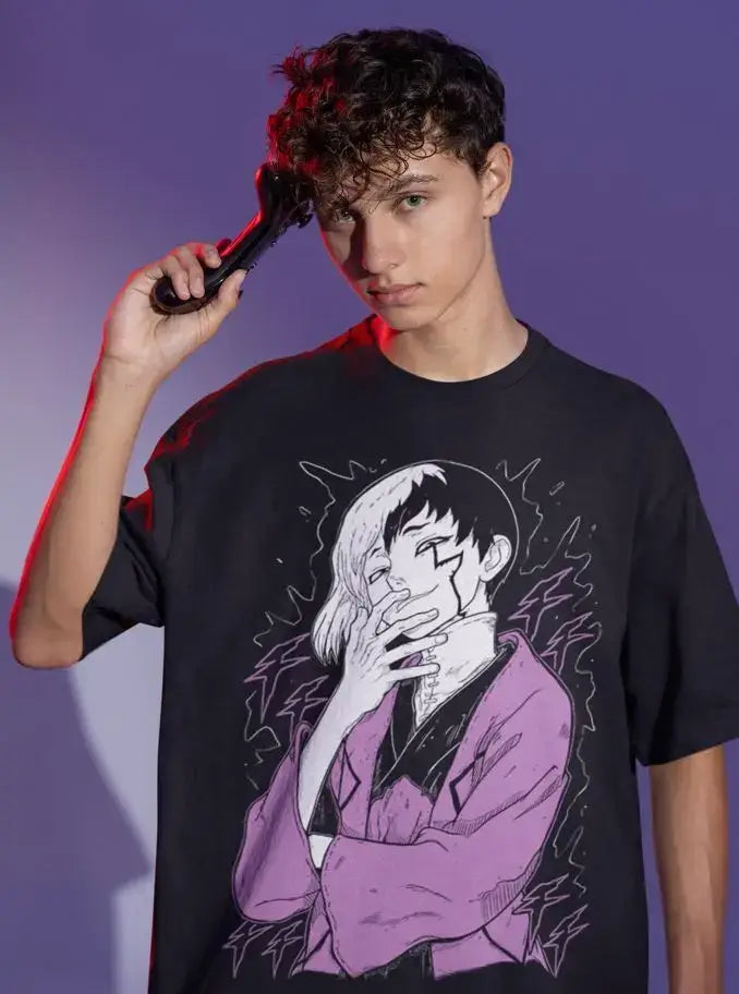 Gen Asagiri T-Shirt Dr. Stone Black Shirt All Sizes (ONLINE ORDER ONLY)