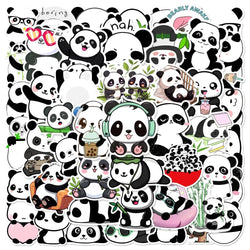 Cute Panda Stickers for Luggage, Notebook, Guitar, Laptop, Phone, Water Bottle (10/25/50pcs) (Online Order Only)