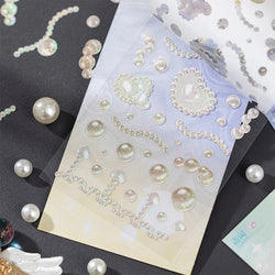 1Pcs Cute Love Romantic Pearl Scrapbooking Stickers Korean ins Hand Account Idol Card Album DIY Deco Material Stationery Sticker (ONLINE ORDER ONLY)
