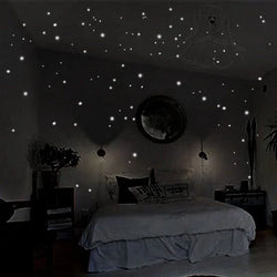 Luminous Wall Stickers Wall Decor Glow In The Dark Star Vinyl Sticker for Kid Room Creative Fluorescent Party Decoration (Online Order Only)