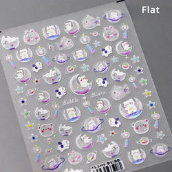 Cute Mango Dog Puppy Bear Bichon Blueberries Strawberry Cake Fruit Juice Desserts Corgi Adhesive Nail Art Sticker Manicure Decal (Online Order Only)