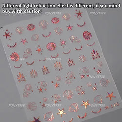 Chic Colourful Star Moon Curved Line Arc Necklace Love Heart Hanging in The Air Cherry Adhesive Nail Art Stickers Manicure Decal (Online Order Only)