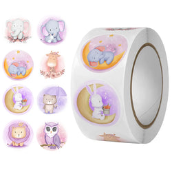 100-500pcs Cute Cartoon Stickers 1inch Reward Sticker Round Rainbow Seal Labels for Handmade Gift Packing Decor Kids (Online Order Only)