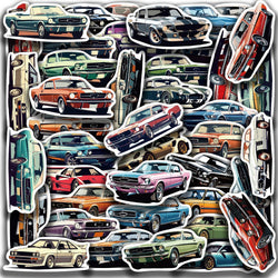 50pcs Car Cartoon Stickers Vehicle Diverse Designs Waterproof PVC Sticker Decals for Luggage Journals Computer Decals (ONLINE ORDER ONLY)