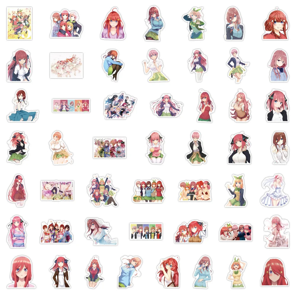 10/30/50PCS 5Toubun no Hanayome Cartoon Stickers The Quintessential Quintuplets Sticker DIY Laptop Guitar Car Bike Decals Toy (Online Order Only)