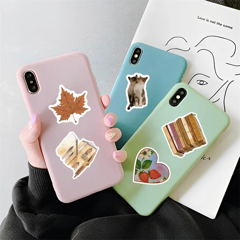 10/30/50/100PCS Art Life Cartoon Sticker Aesthetic PVC Decoration Children's Stationery Scrapbooking School Supplies for Kids (ONLINE ORDER ONLY)