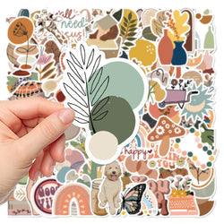 10/30/50/100pcs Cute Cartoon Art Bohemian Aesthetic Stickers Graffiti Decals Kid Toy Scrapbook Laptop Notebook Guitar Sticker (Online Order Only)