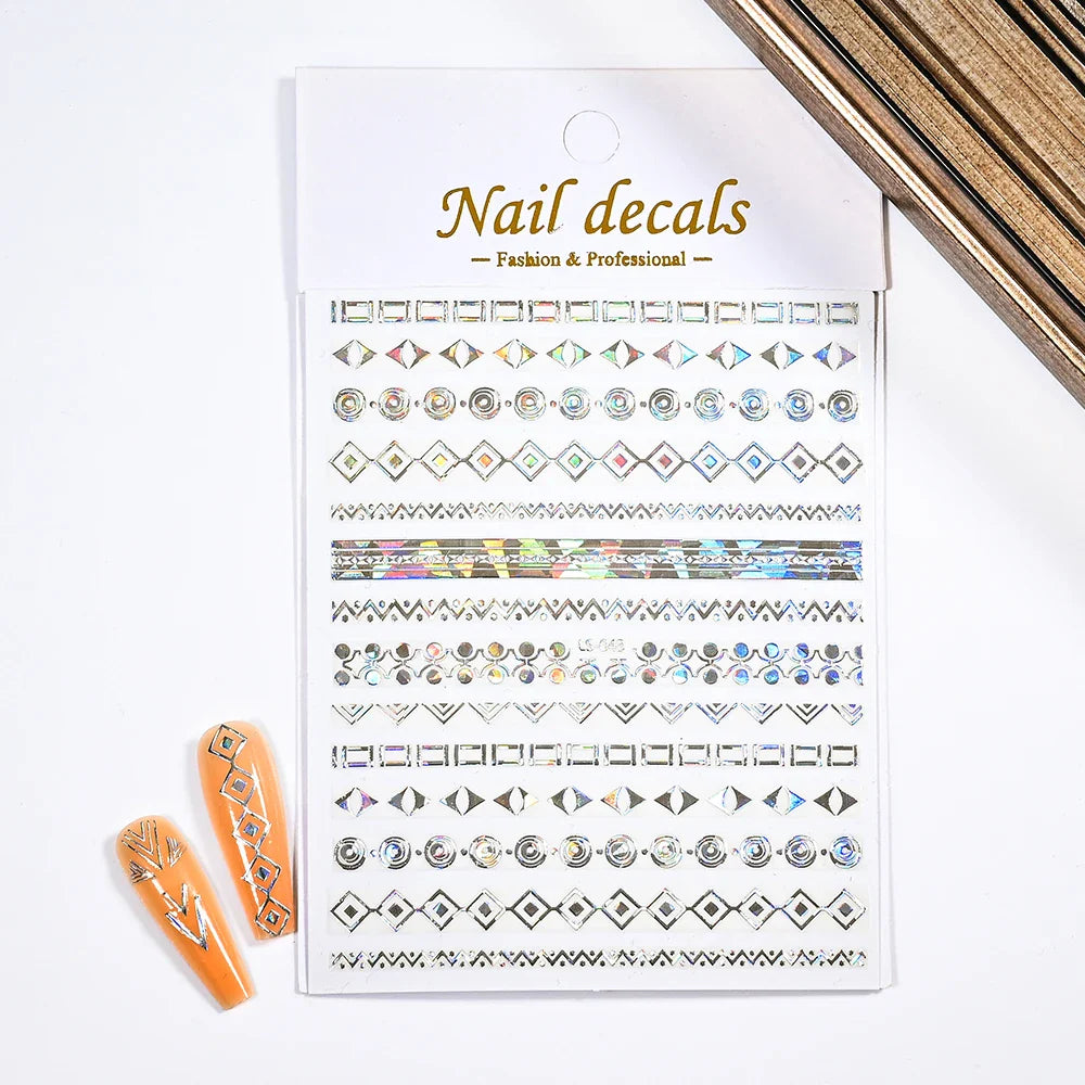 1PC Heart Love Design 3D Nail Art Sticker English Letter Self-Adhesive Slider Valentine's Day DIY Manicure Tips Accessories Tool (ONLINE ORDER ONLY)