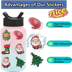 50pcs Retro Christmas Cartoon Children Stickers Decals Decoration DIY Phone Notebook Suitcase Laptop Fridge Wall Sticker (ONLINE ORDER ONLY)