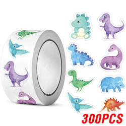 100-500pcs Animals Dinosaur Stickers Reward Stickers for School Reward Students Teachers Cute Decoration Gift Box Sticker Label (Online Order Only)