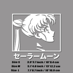 Moon Sailor anime decal,creative&fashion decal with high quality for car windows,good for female driver,For a Unique look! (ONLINE ORDER ONLY)