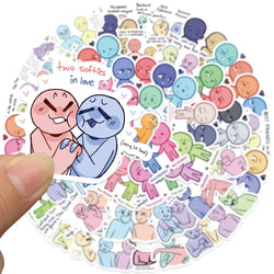 50pcs Funny Cartoon Ship Dynamics Stickers Water Bottle Laptop Decals Luggage Phone Guitar Waterproof Vinyl Car Stickers (Online Order Only)