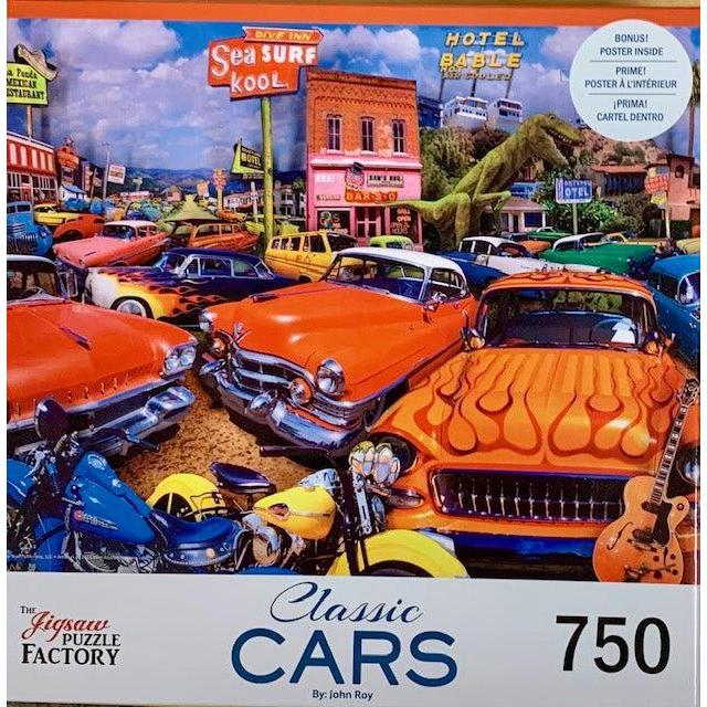 Sea Surf Drive In Classic Cars 750 Piece Jigsaw Puzzle Leap Year (ONLINE ORDER ONLY)