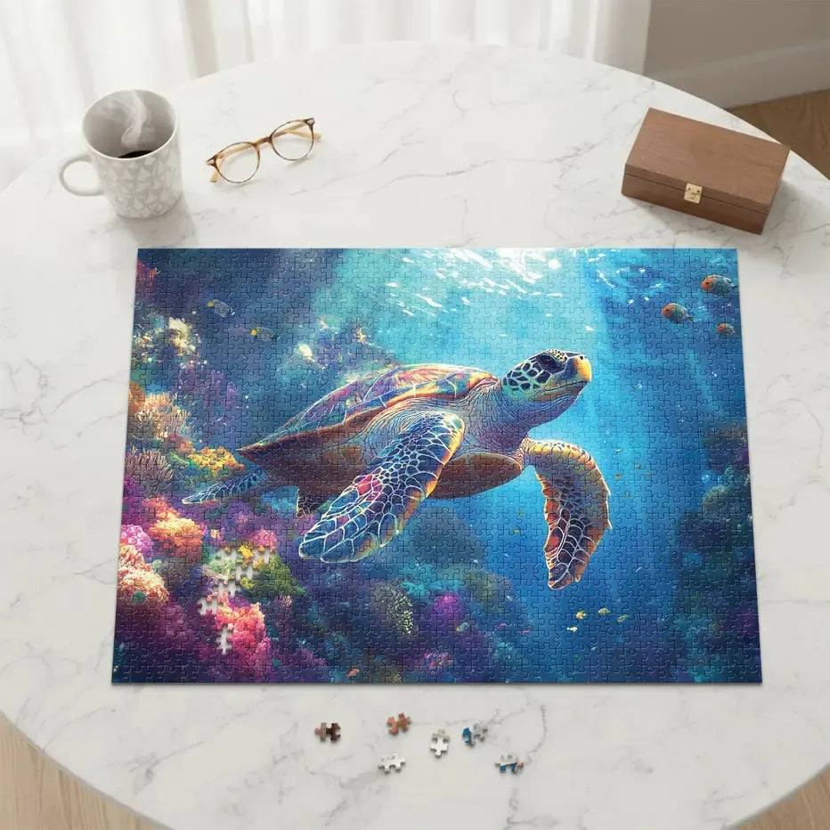 Sea Turtle 1000 Piece Jigsaw Puzzle Final Piece (ONLINE ORDER ONLY)