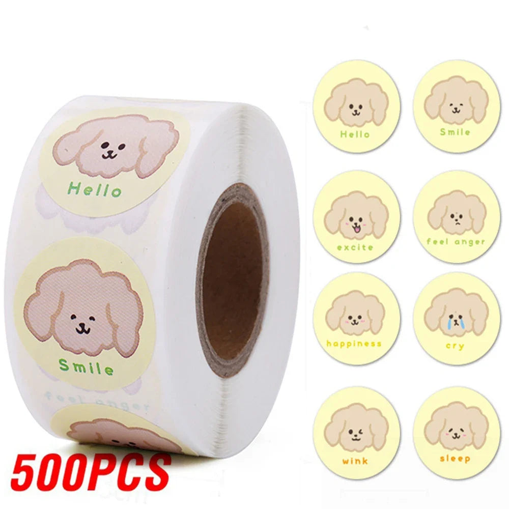 100-500pcs Animal Dog Reward Sticker Cute Cartoon Stickers For Children Holiday Gift Decoration DIY Decorative Stationery (ONLINE ORDER ONLY)