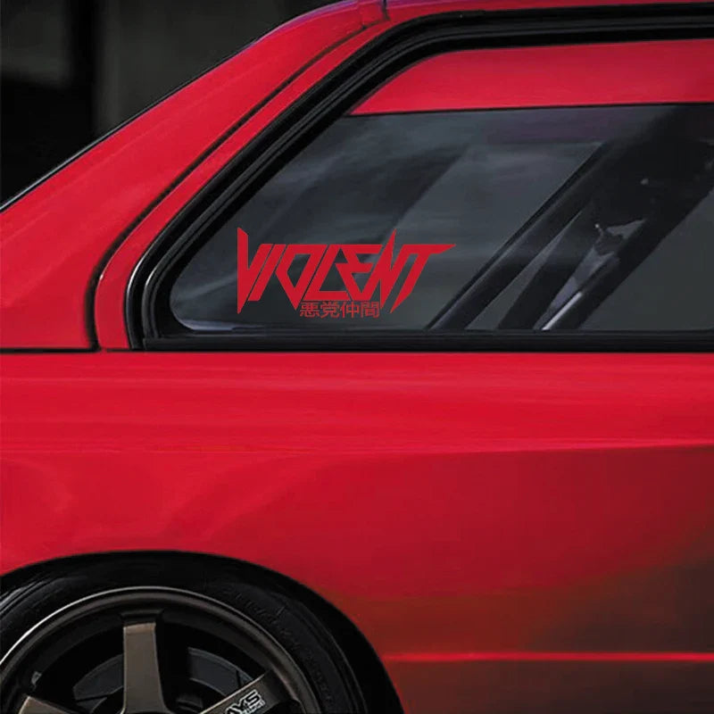 "VIOLENT" decal,JDM style stickers,creative&fashion decal with high quality for car trucks motorcycles&laptops!For a Unique look (ONLINE ORDER ONLY)