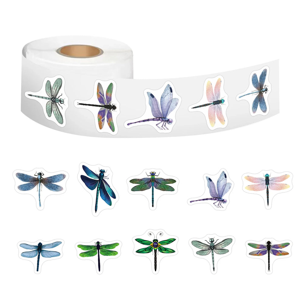 100-500pcs Beautiful Dragonfly Stickers for Notebook Stationery Scrapbook Sticker Aesthetic Scrapbook Material Craft Supplies (Online Order Only)