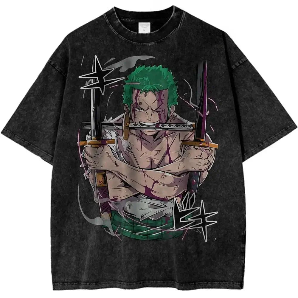 Roronoa Zoro Shirt One Piece Retro Anime T-Shirt (ONLINE ORDER ONLY)
