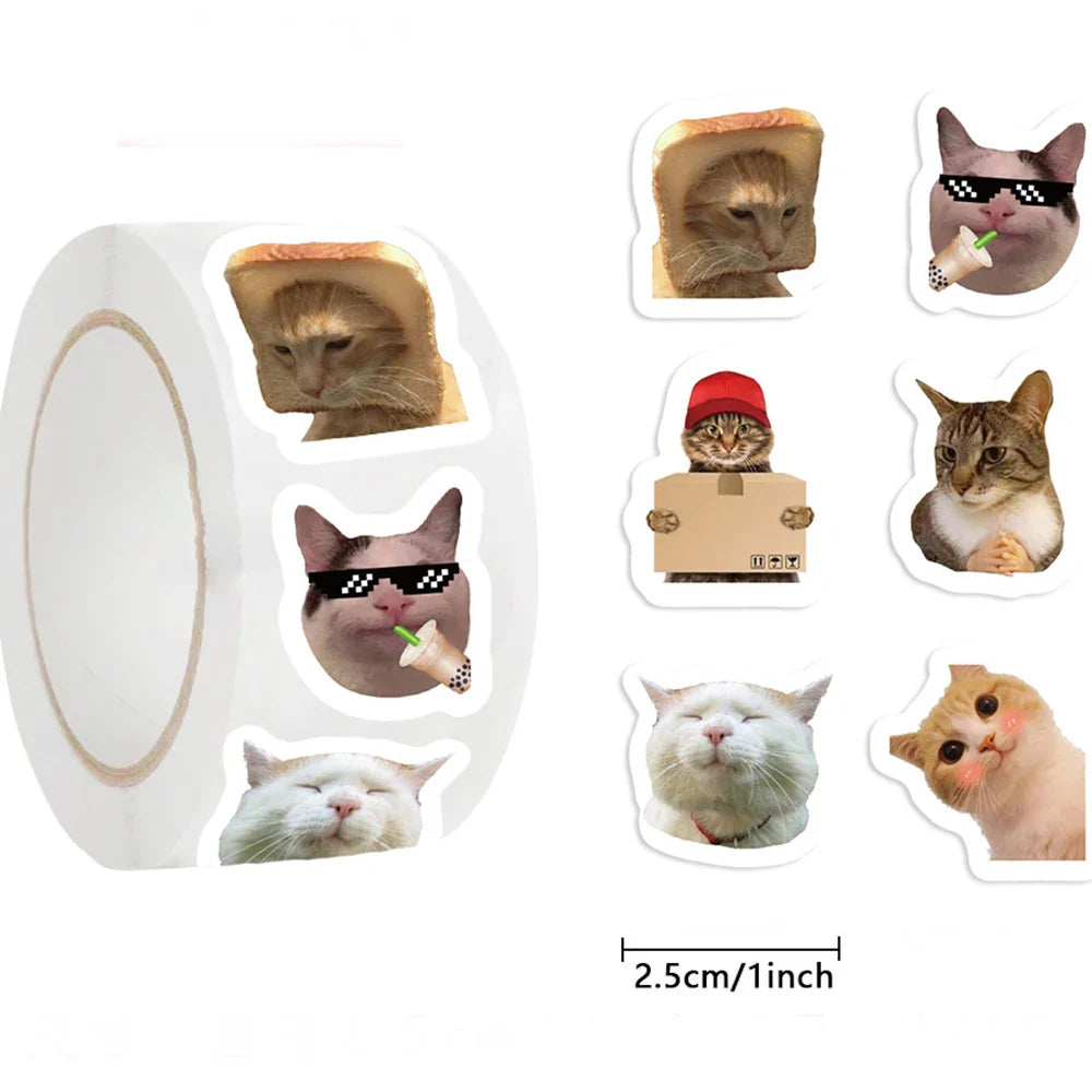 100-500pcs Funny Cats Cartoon Animals Stickers DIY Phone Guitar Laptop Notebook Suitcase Waterproof Sticker Kids Toy (ONLINE ORDER ONLY)