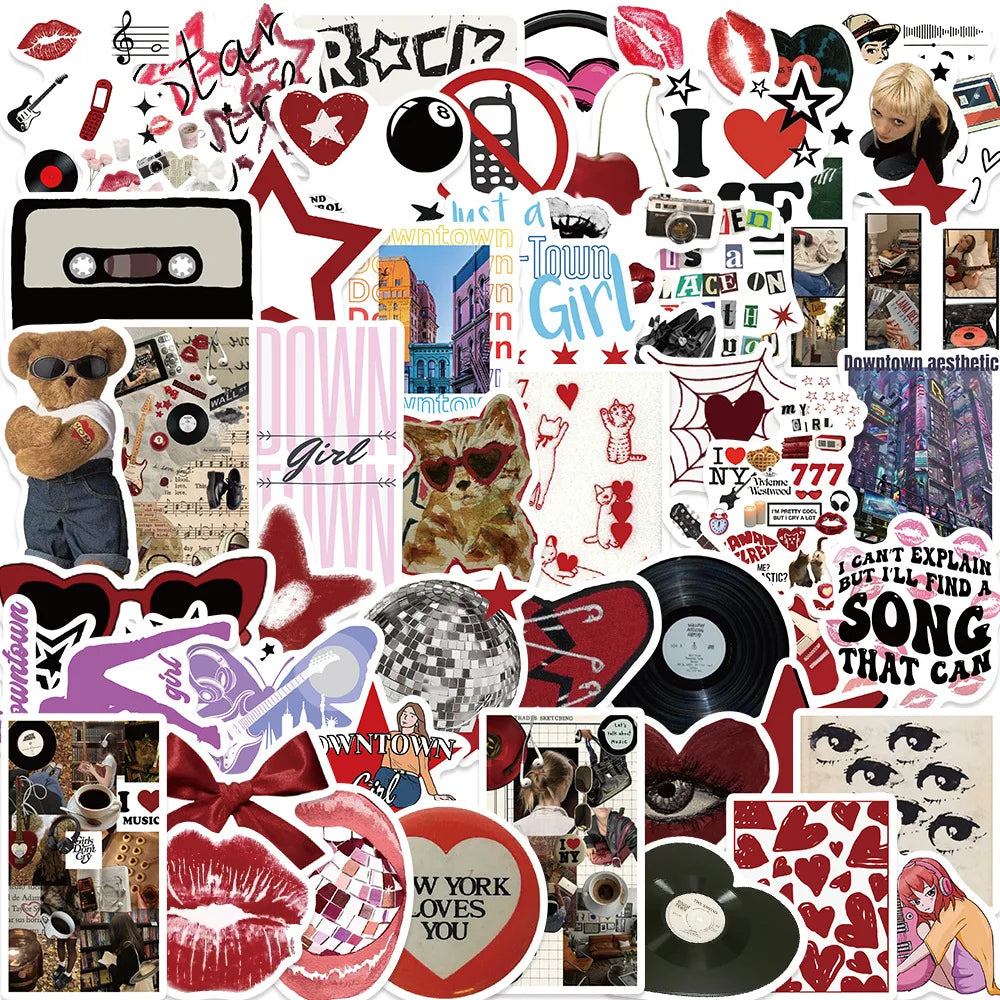 Y2K Cartoon Stickers for Phone Laptop Luggage Skateboard 10/30/50PCS (Online Order Only)