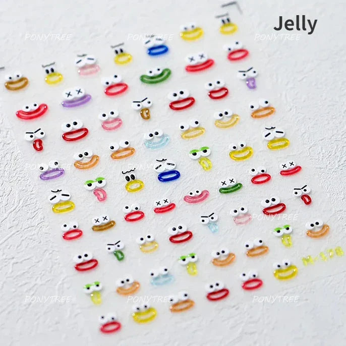 Cute Kapibala Halo Dyeing Kabibara Giant Rat Guinea Pig Cavy Lovely Expression Orange Adhesive Nail Art Stickers Manicure Decals (ONLINE ORDER ONLY)