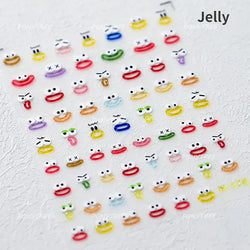 Cute Kapibala Halo Dyeing Kabibara Giant Rat Guinea Pig Cavy Lovely Expression Orange Adhesive Nail Art Stickers Manicure Decals (ONLINE ORDER ONLY)