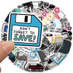 50PCS Cool Engineer Programming Network Coding Hacker MEME Stickers Vinyl DIY Computer Laptop Motorcycle Helmet Car Sticker (Online Order Only)