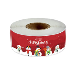 120pcs/roll Rectangle Merry Christmas Sticker Holiday Party Gift Decoration Sealed Envelope Stickers Happy New Year Baking Label (ONLINE ORDER ONLY)