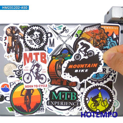 20/30/50Pieces Extreme Sport MTB Down Hill Mountain Bike Stickers for Helmet Bicycle Car Motorcycle Luggage Phone Laptop Sticker (Online Order Only)
