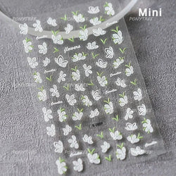 Colourful Tender Bowknot Embossment Shiny Tie Delicate Elegant 3D 5D Self Adhesive Nail Art Stickers Rhinestone Manicure Decals (ONLINE ORDER ONLY)