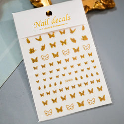 1Pc Red Pink White Heart Bow Nail Art Stickers with Glitter Sequins 5D Self Adhesive Nail Decorations Slider Decals DIY Manicure (ONLINE ORDER ONLY)