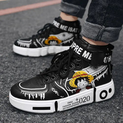 One Piece Luffy High Top Shoes Zoro Anime Sneakers (ONLINE ORDER ONLY)