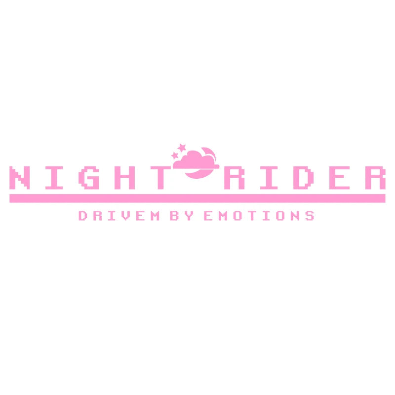 Night Rider for Car Sticker Decoration Windshield Banner JDM Stickers Sports Style External Accessories Waterproof Vinyl Decals (ONLINE ORDER ONLY)